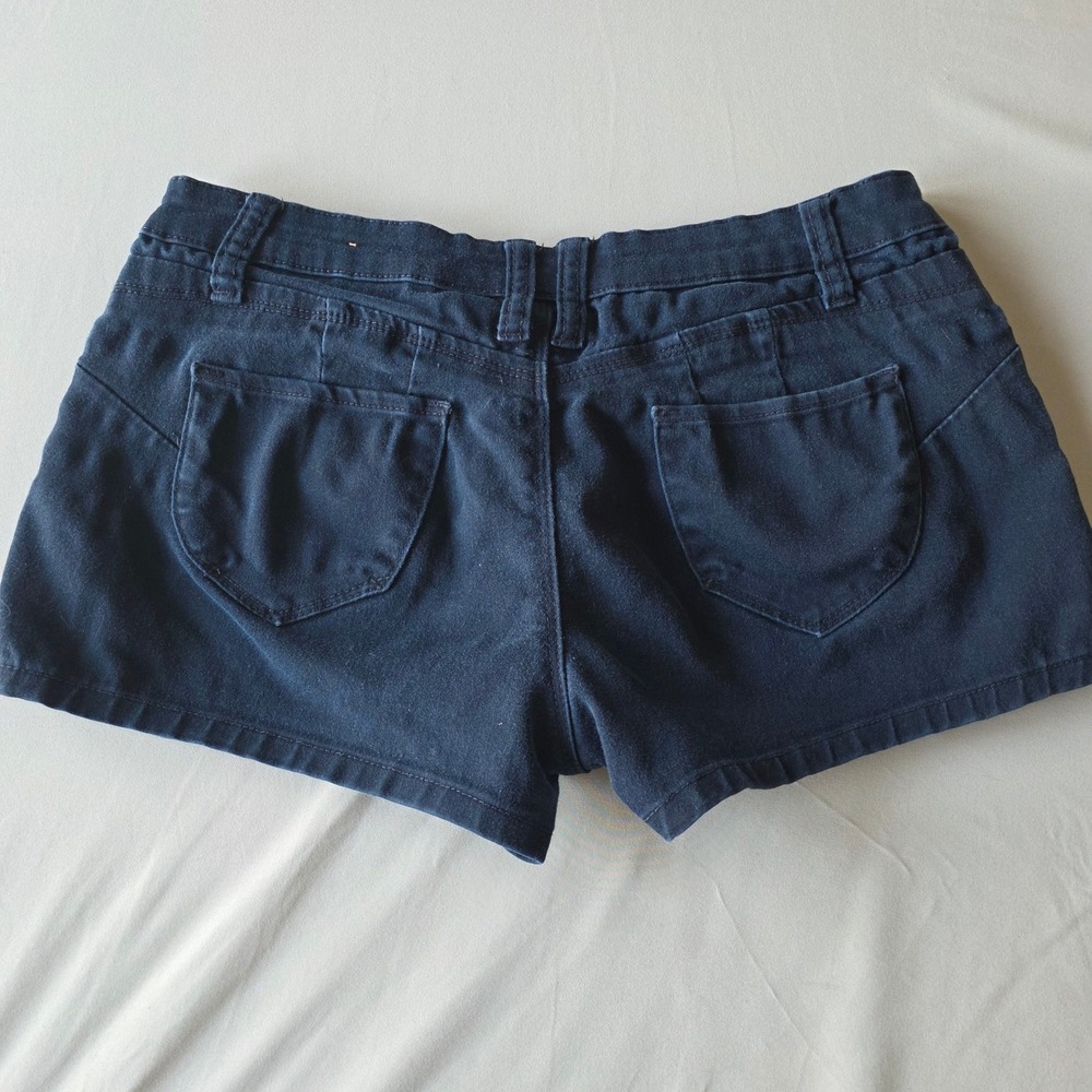Hybrid & Company Y2K mini Women's‎ Blue Denim Shorts Size 9 Cotton Blend Casual - Picture 2 of 7